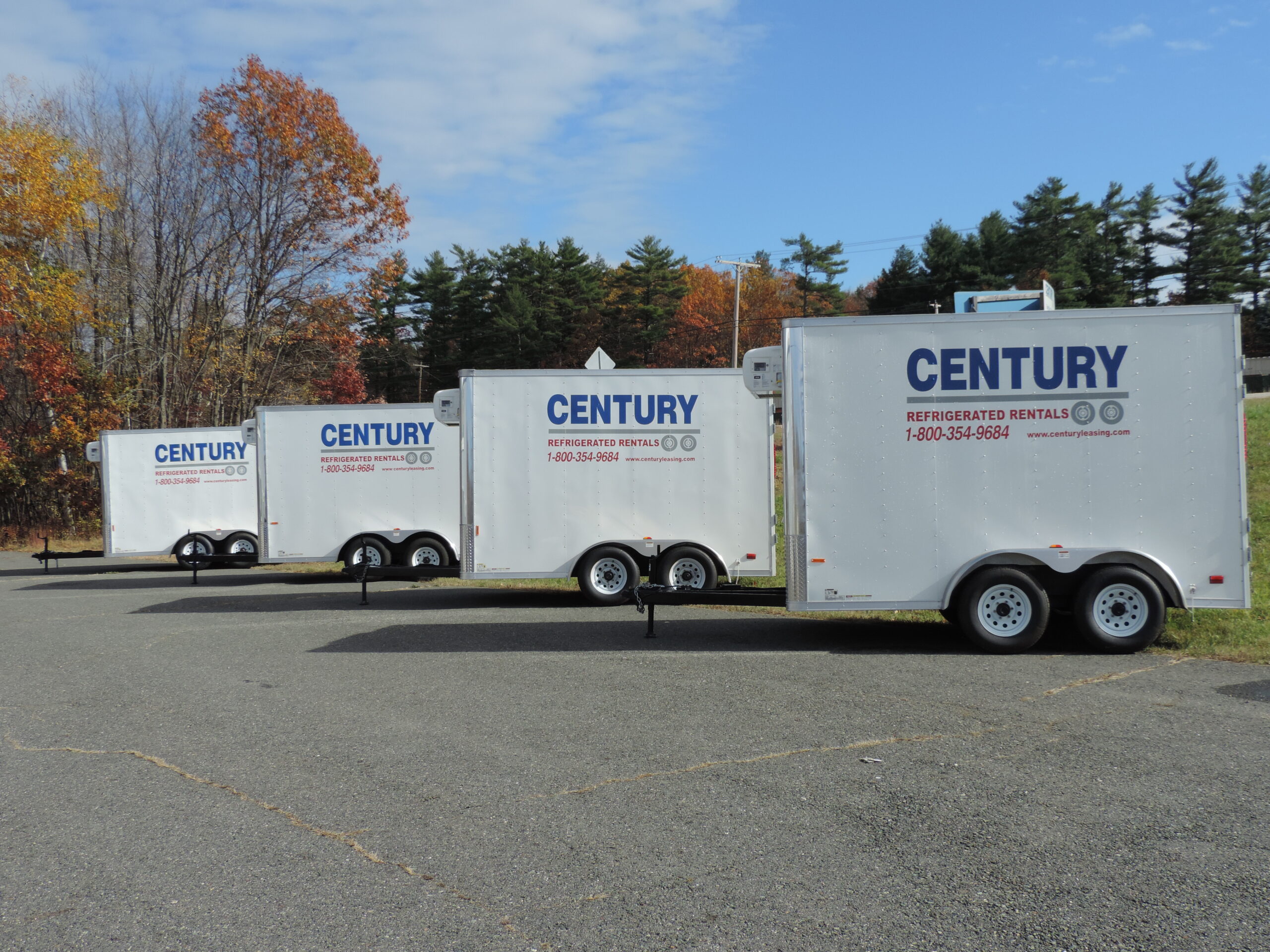 Portable freezer trailers and cooler trailers in New Hampshire