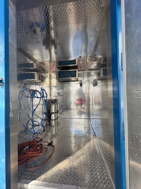 Inside of Keg Container showing draft distribution system
