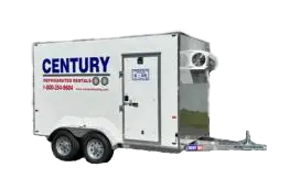Walk in on wheels portable freezer and cooler trailer icon