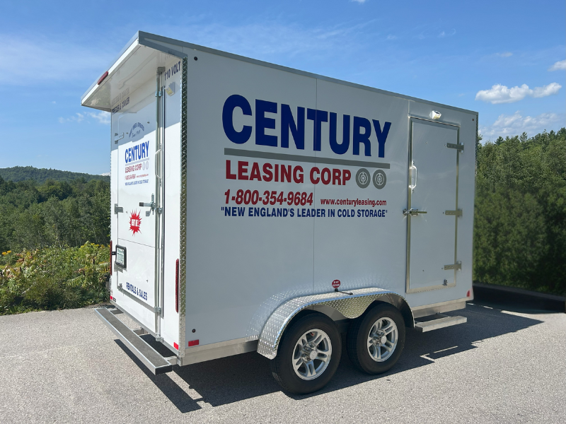 Mobile Refrigerated Trailer - Side View with door